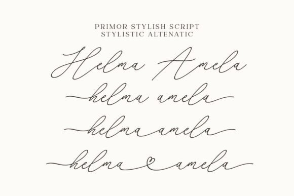 Primor Stylish Font PNG with transparent background - Preview 2