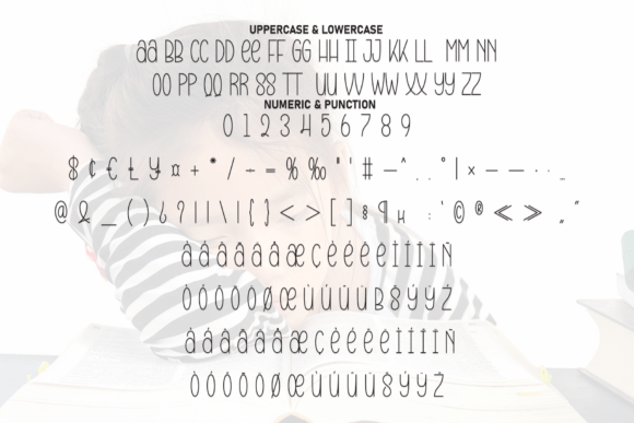 School Homework Font PNG with transparent background - Preview 6
