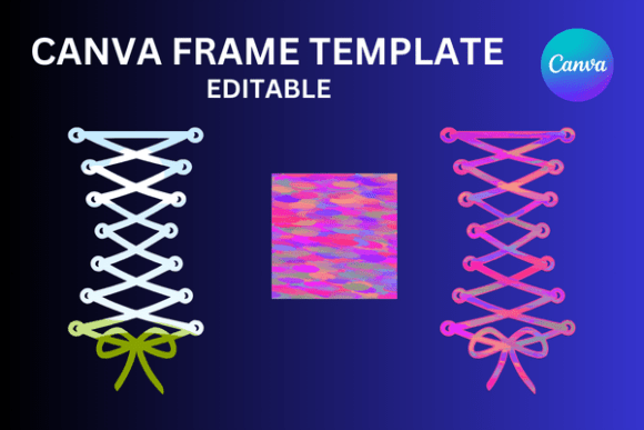 Shoe or Corset Lacing Canva Frame