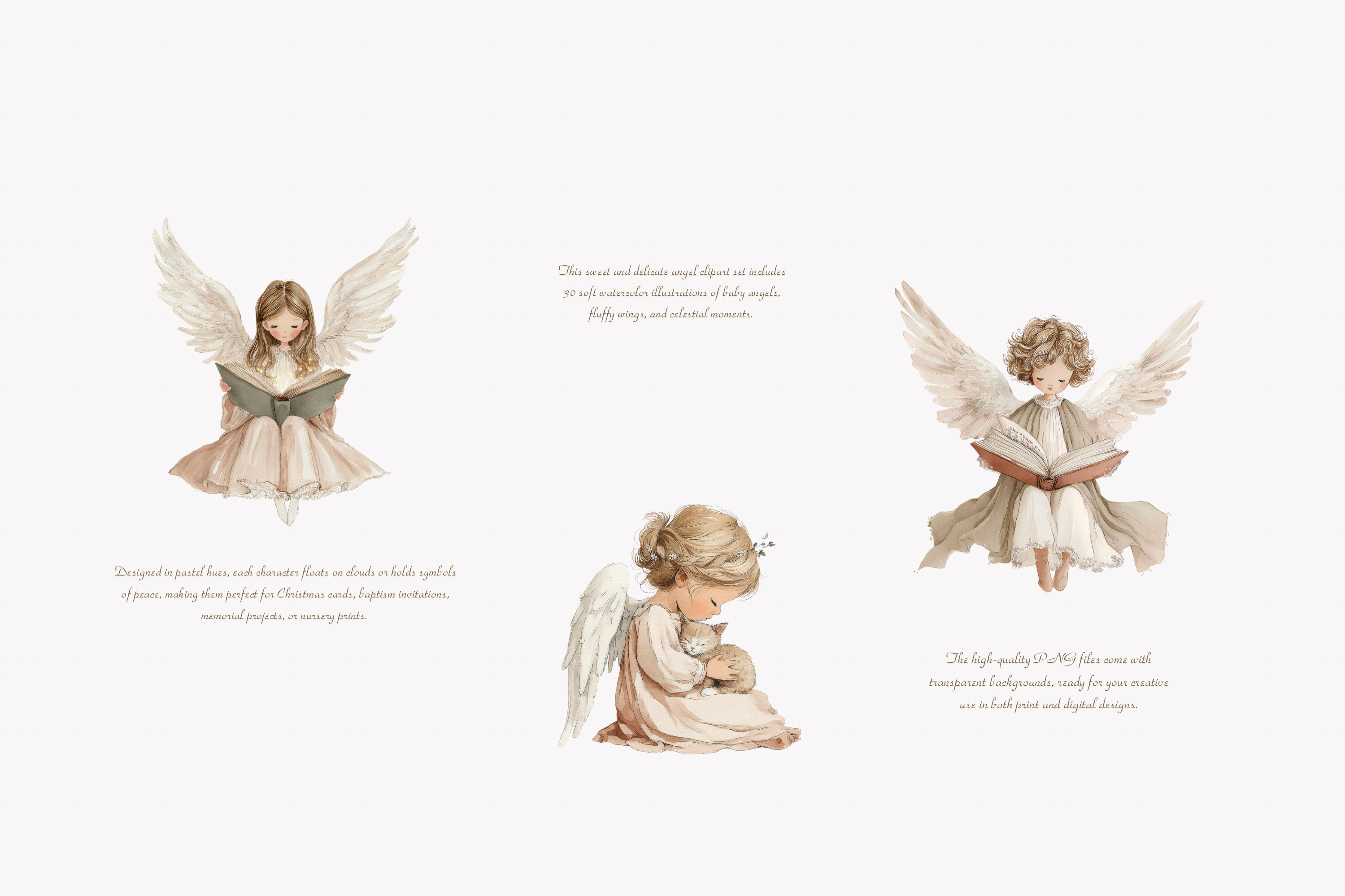 Angel Clipart Baby Angel Clipart Set - photo 7