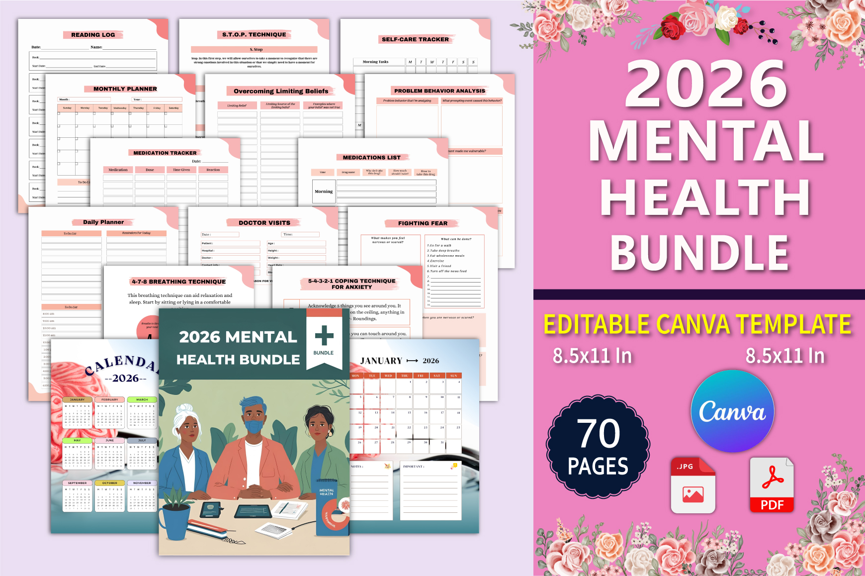 2026 Mental Health Bundle Graphic by designmela01 · Creative Fabrica