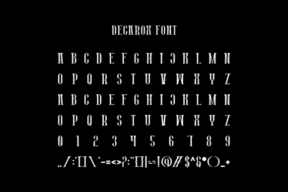 Decarox Font - Preview 4