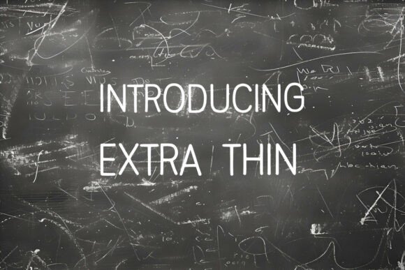 Extra Thin Font - Preview 1