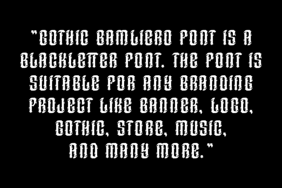 Gothic Bamliero Font PNG with transparent background - Preview 4