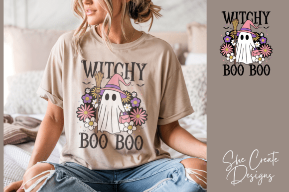 Halloween Witchy Ghost Graphic Design