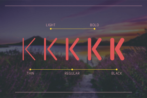 Kontrustive Rounded Font PNG with transparent background - Preview 1