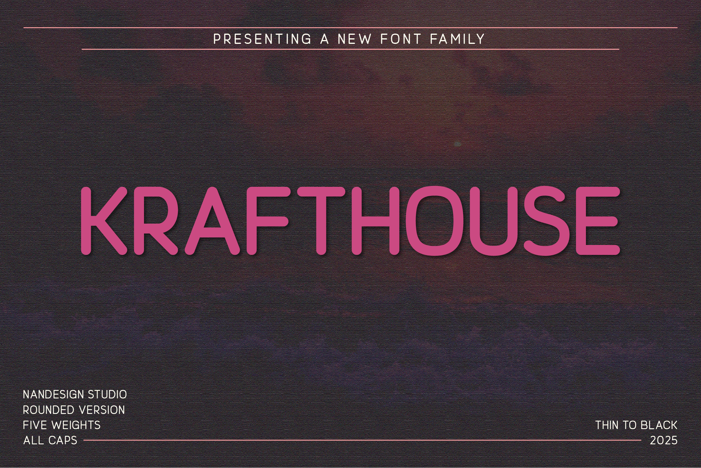 Sample of the Krafthouse Rounded all-caps font