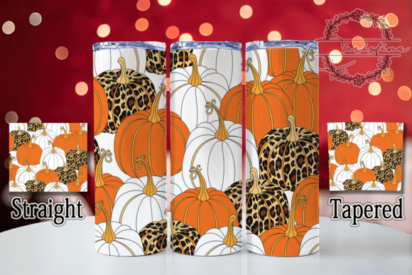 Leopard Pumpkin Fall Tumbler Wrap