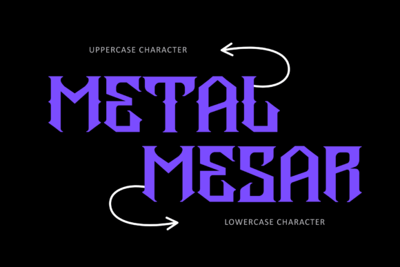 Metal Mesar Font PNG with transparent background - Preview 6