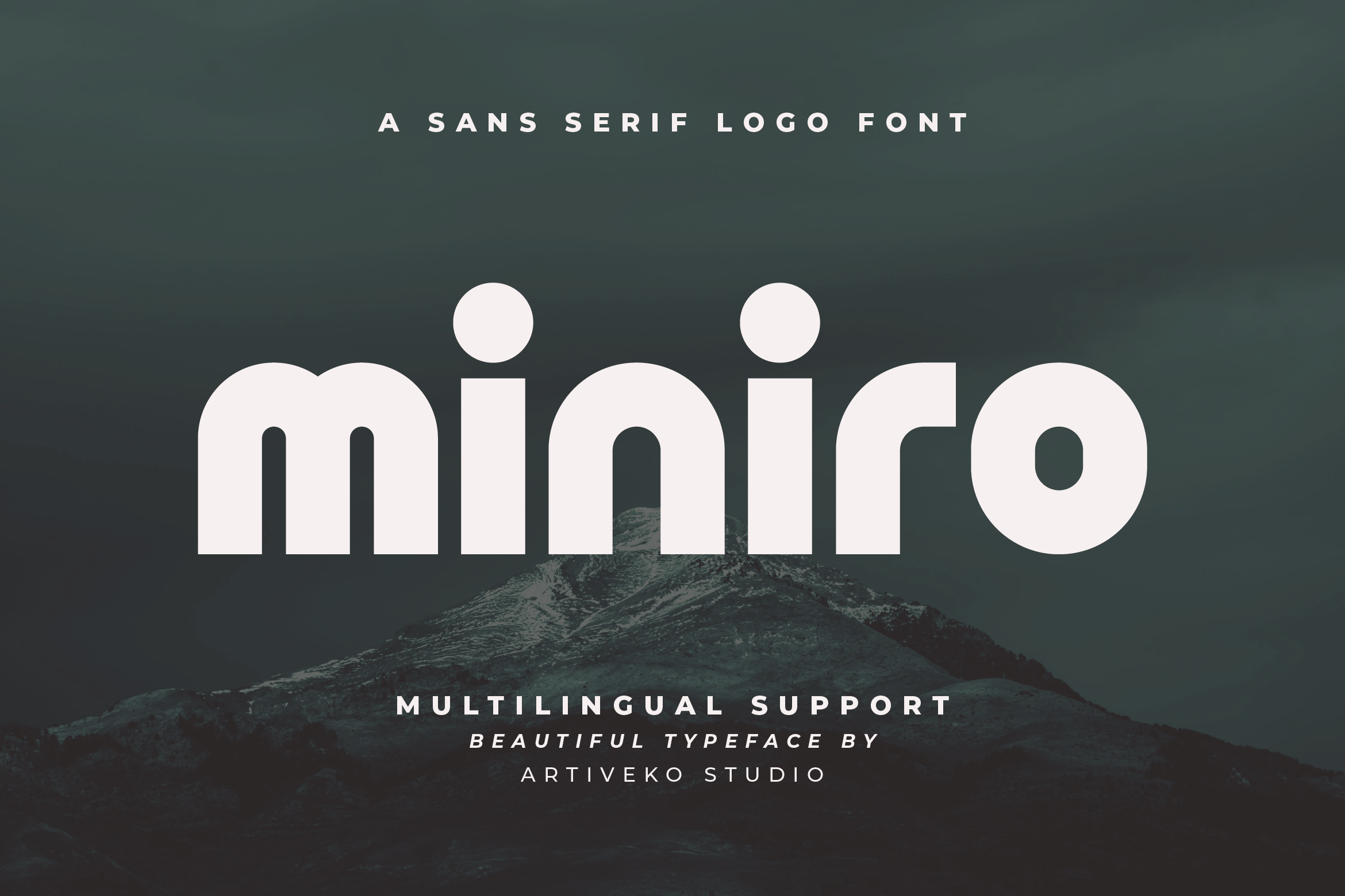 Sample of the Miniro geometric sans-serif typeface