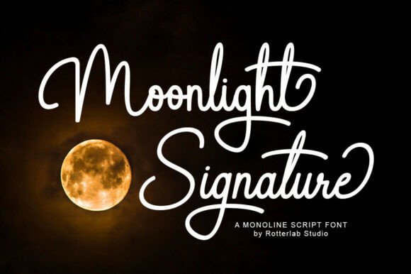 Moolight Signature Script & Handwritten Font By rotterlabstudio