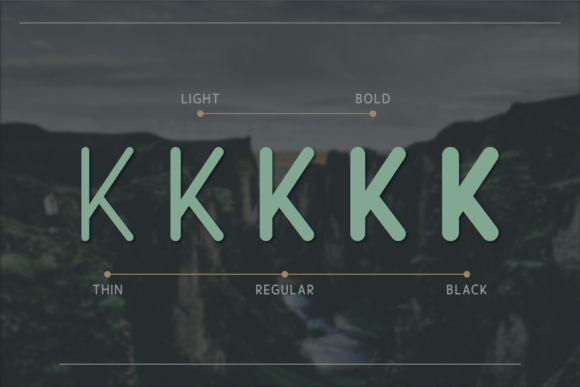 Museful Rounded Font PNG with transparent background - Preview 1