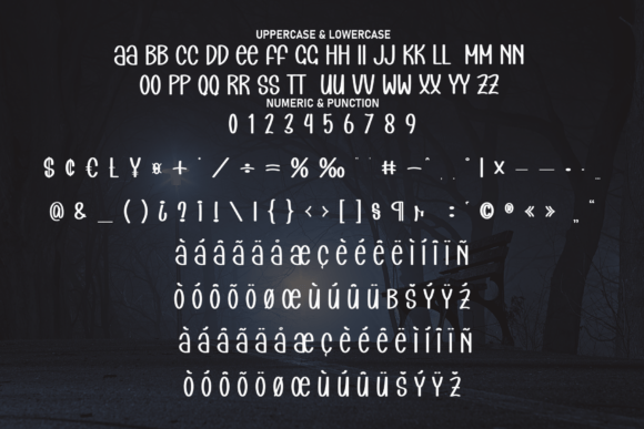 Night Haunted Font PNG with transparent background - Preview 6
