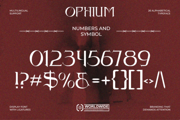 Ophium Font PNG with transparent background - Preview 2