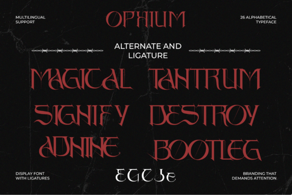 Ophium Font PNG with transparent background - Preview 3