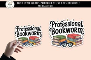 Printable Book Lover PNG Sticker Bundle Graphic by Craftfiles-SVG ...