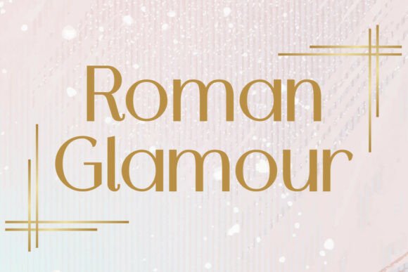 Roman Glamour Font PNG with transparent background - Preview 1