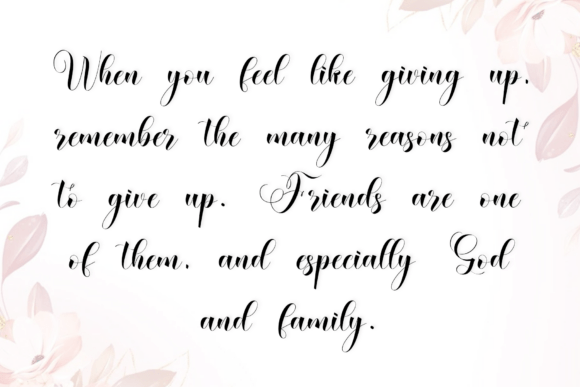 Rosellina Font PNG with transparent background - Preview 3