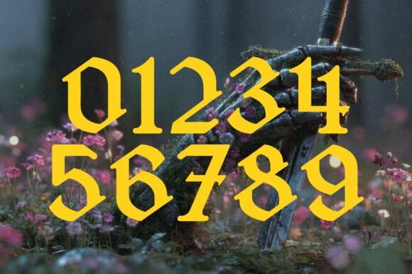 Black Vesper Font PNG with transparent background - Preview 2