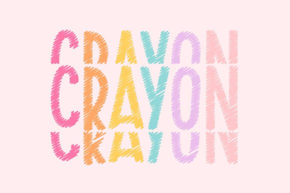 Preview specimen of Crayonfriends Stacked decorative font