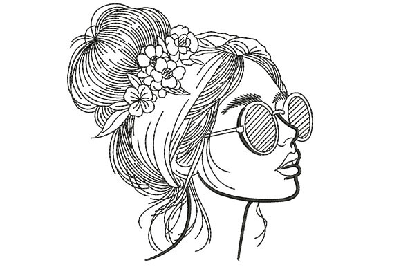Girl with Floral Bun