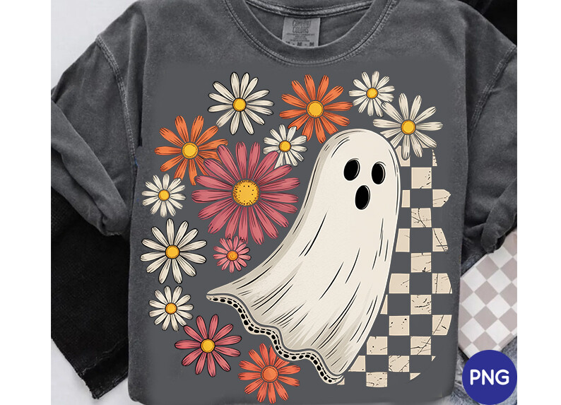 Halloween Fall Ghost Lace Floral Png Graphic by design king 62 ...