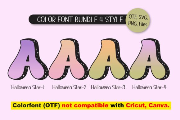 Halloween Star Font PNG with transparent background - Preview 1