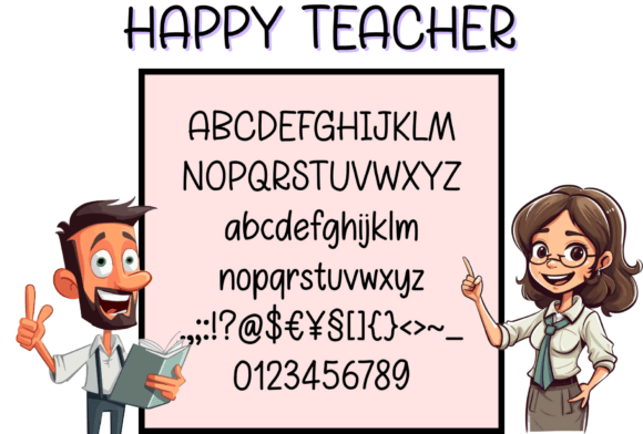 Happy Teacher Font - Preview 6