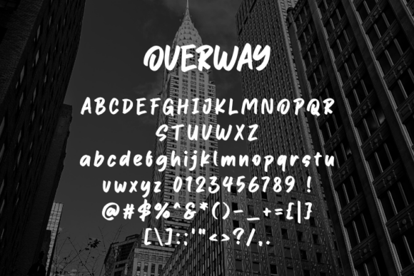 Overway Font PNG with transparent background - Preview 1