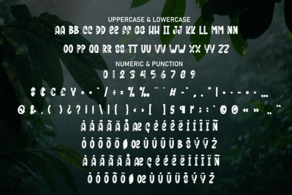 Rain Forest Font PNG with transparent background - Preview 6