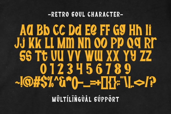 Retro Soul Font PNG with transparent background - Preview 1