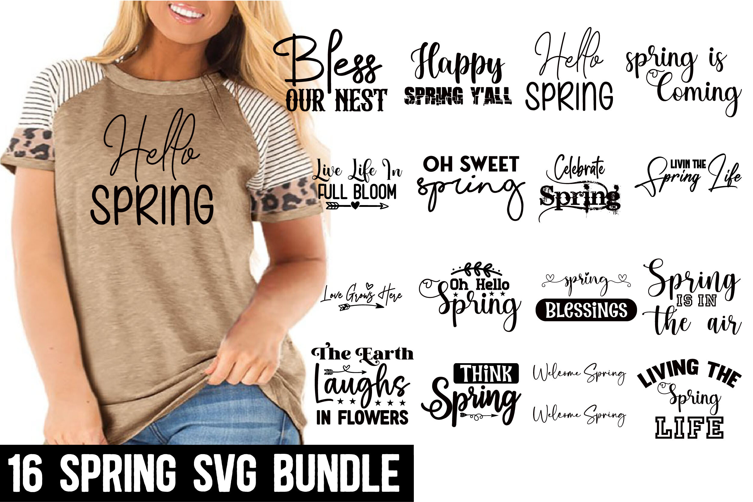 Printable Spring Svg Spring Svg Bundle Graphic by Sun.Svg · Creative Fabrica