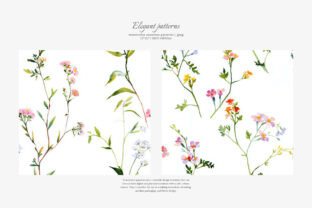 Watercolor Wildflower Seamless Patterns Graphic by Patishop Art ...