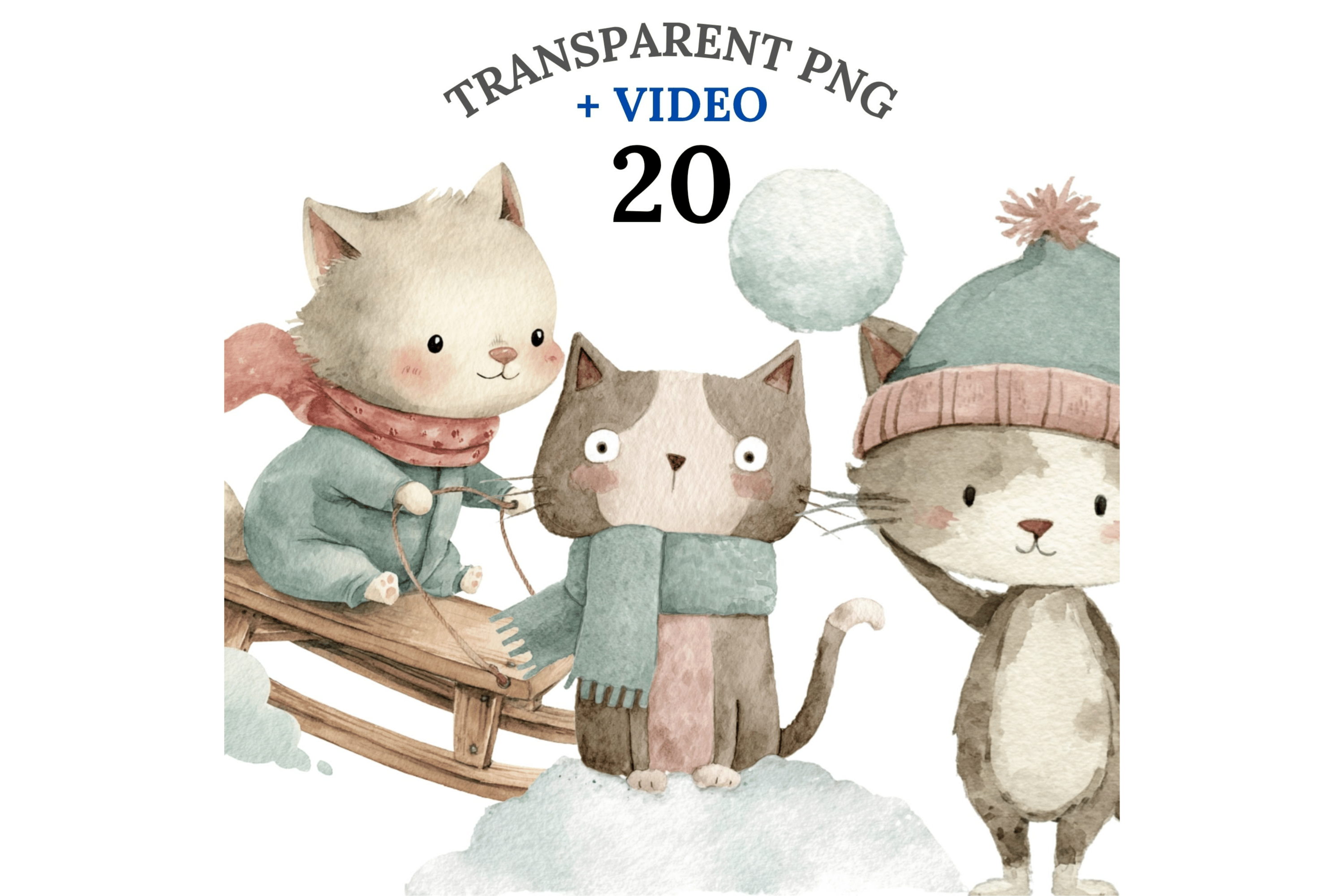 20 Christmas Cat Clipart Graphic by patipaintsco · Creative Fabrica
