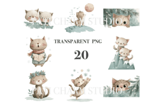 20 Christmas Cat Clipart Graphic by patipaintsco · Creative Fabrica