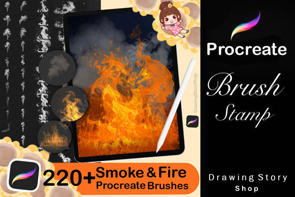 220+ Procreate Smoke & Fire Brushes Graphic by DrawingStoryShop ...
