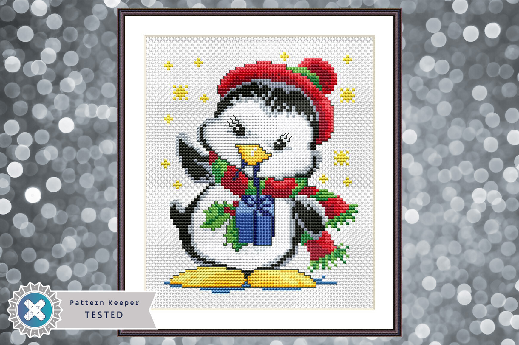 Christmas Penguin Cross Stitch Pattern