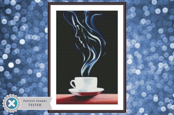 Coffee Cup Cross Stitch Pattern PDF