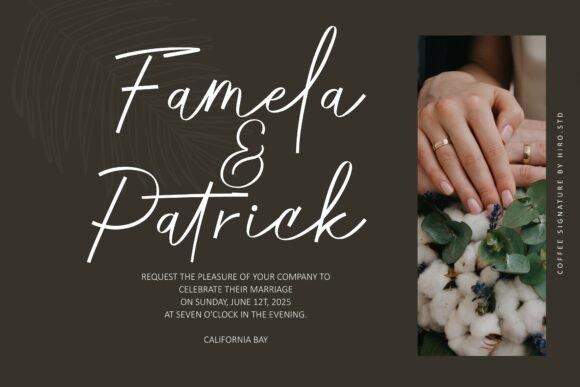 Coffee Signature Font - Preview 3