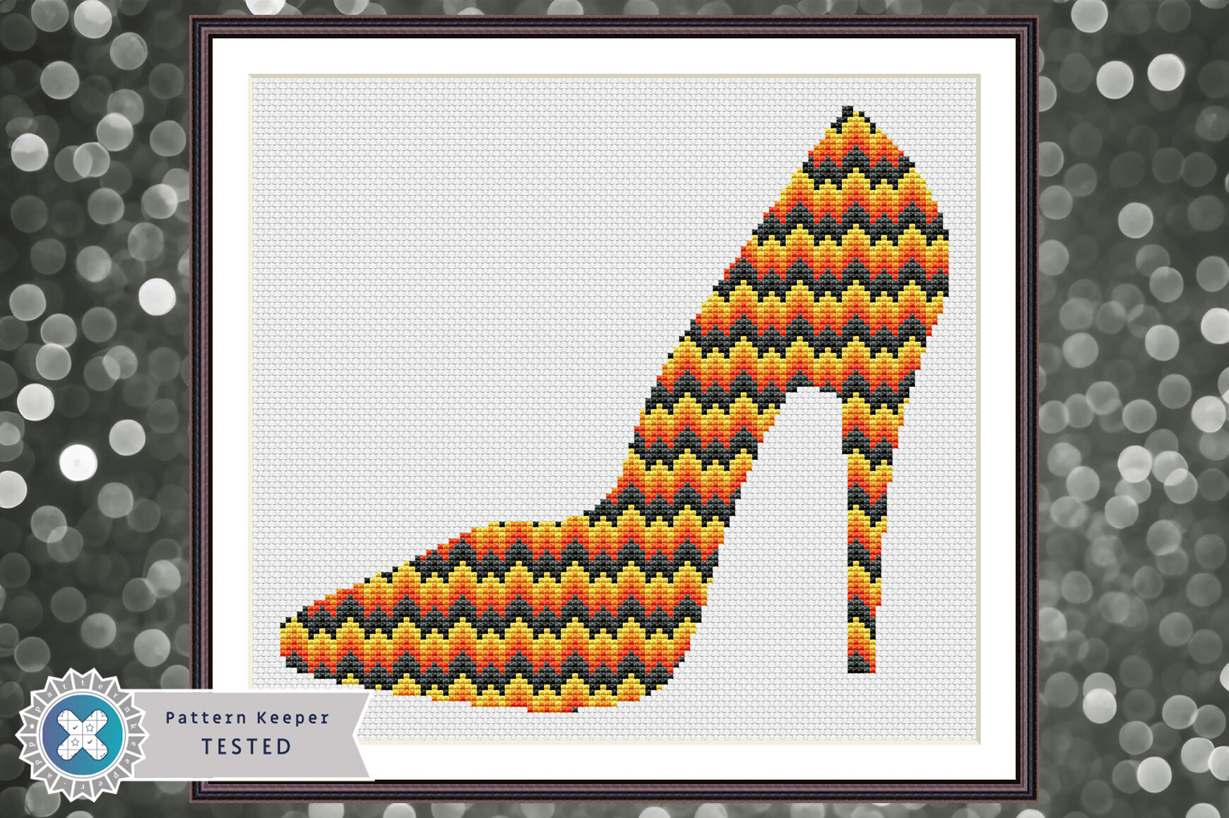 Geometrical High Heel Cross Stitch PDF