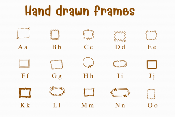 Hand Drawn Frames Font - Preview 1