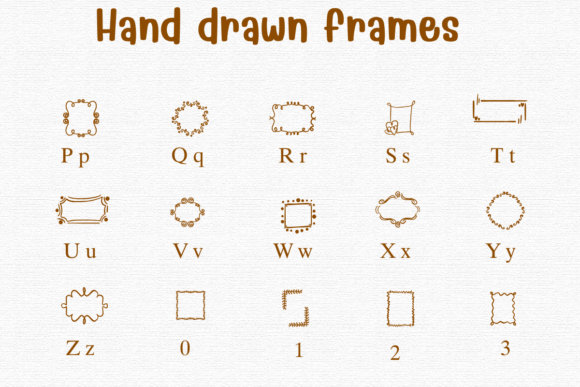 Hand Drawn Frames Font - Preview 2