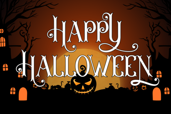 Midnight Halloween Font PNG with transparent background - Preview 1