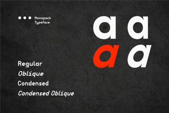 Monopack Regular Font PNG with transparent background - Preview 4