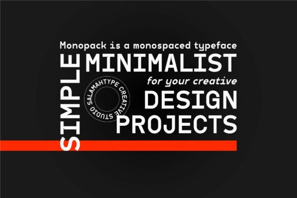 Monopack Regular Font PNG with transparent background - Preview 6