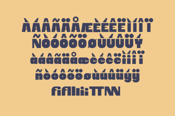 Nandour Font PNG with transparent background - Preview 3