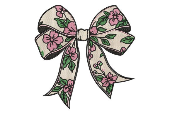 Pink Floral Bow