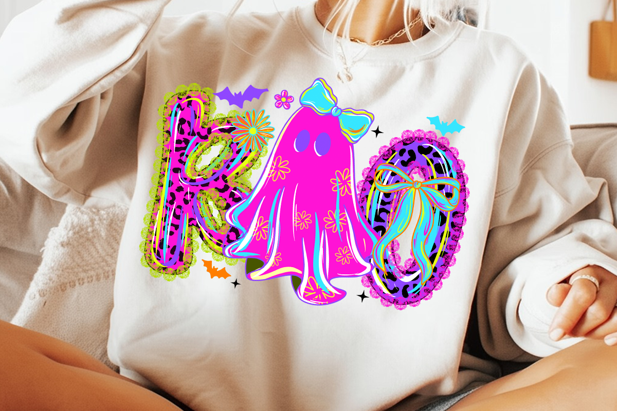 Preppy Lace Boo Ghost Png, Cute Ghost Graphic by Hello December ...