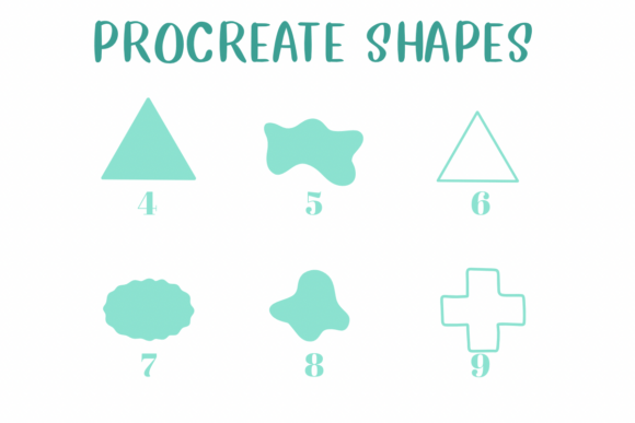 Procreate Shapes Font PNG with transparent background - Preview 3