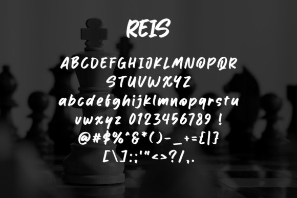 Reis Font PNG with transparent background - Preview 1